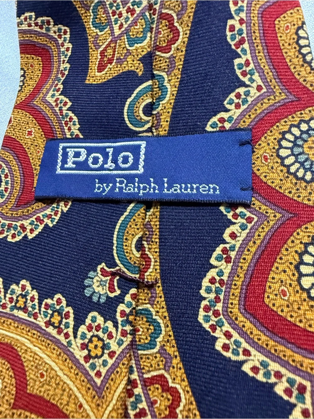 Polo Ralph Lauren Silk Wool Paisley Tie Made in USA